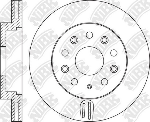 Диск тормозной VW Golf (14-) передний вентилируемый (1шт.) NIBK RN1661 NIBK