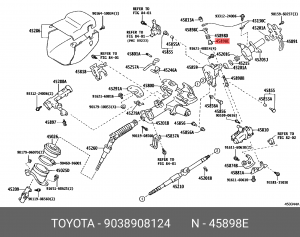 Втулка болта рулевой колонки TOYOTA 90389-08124 90389-08124 TOYOTA