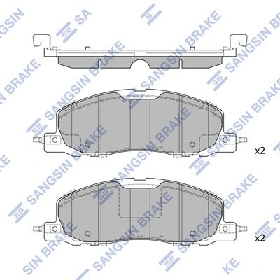 Тормозная колодка SP4432 SP4432 SANGSIN