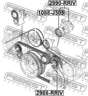 Натяжитель ремня ROVER RANGE 2002-2012, 2013- 2990-RRIV 2990RRIV FEBEST