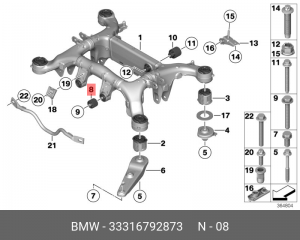 BMW 5-СЕРИЯ F10/F11 (2009>)/6-СЕРИЯ F12/F13 (2009> 33 31 6 792 873 BMW