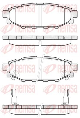 1136 12 колодки дисковые задние!\ Subaru Impreza 2.0i 11> 1136.12 REMSA