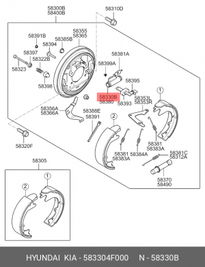 ТОРМОЗНОЙ ЦИЛИНДР 583304F000 HYUNDAI