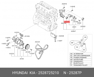 HYUNDAI SANTA FE (DM) (2012-2018) 2528725210 HYUNDAI KIA