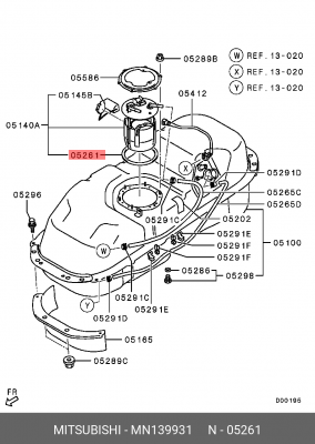 Прокладка MITSUBISHI Lancer насоса топливного OE MN139931 MITSUBISHI