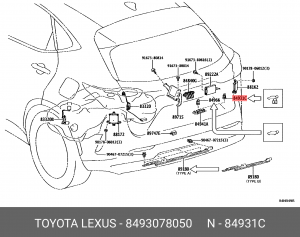 SWITCH ASSY DOOR 8493078050 84930-78050 TOYOTA
