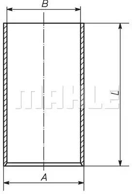 Гильза цилиндря d 128мм для ДВС MAN D2865/2866/2876 227 WN 37 01 MAHLE KNECHT