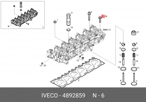 болт крепления ГБЦ !M15х1.75 \IVECO Eurocargo 4892859 IVECO