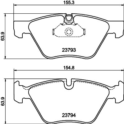 Колодки тормозные BMW 3 (E90),5 (E60) (03-) (1.8/3.0) передние (4шт.) TEXTAR 2379305 TEXTAR