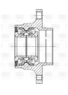 Ступица Fiat Albea (96-) без ABS (задн. в сборе с подшип.) (MR 1683) MR 1683 TRIALLI