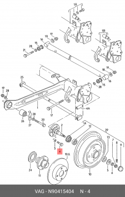 80/90 /100 /A4/GOLF V/ М8*1,25*20 / Внутренний torx N 904 154 04 VAG