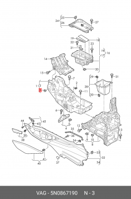 Зажим VW AUDI SEAT OE 5N0 867 190 VAG