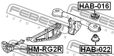 Опора дифференциала HM-RG2R HM-RG2R FEBEST