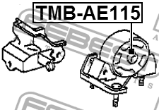Сайлентблок TOYOTA Corolla (97-01) опоры двигателя FEBEST TMB-AE115 FEBEST