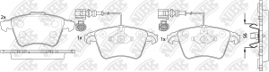 Колодки тормозные VW T5 (03-),Multivan (03-) (R16) передние (4шт.) NIBK PN0353W NIBK