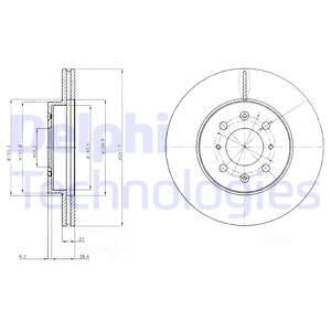 BG2759 диск тормозной передний!\ Honda Civic, Rover 200/400 1.4-2.0TDi 95> BG2759 DELPHI