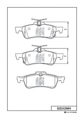 Колодки тормозные Honda Civic 12-, Toyota Yaris D2312MH D2312MH MK KASHIYAMA