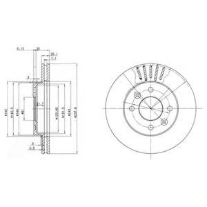 BG2282 диск тормозной передний!\ Renault Clio/Megane/R19 1.4-1.9TD 83> BG2282 DELPHI