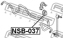 Втулка переднего стабилизатора D26 NSB-037 FEBEST