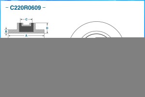 Тормозной диск задний C220R0609 C220R0609 CWORKS
