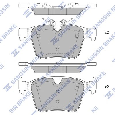 Колодки задние LAND ROVER DISCOVERY SPORT SP4069 SP4069 SANGSIN