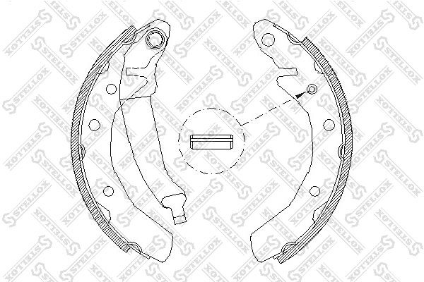 колодки барабанные!\ Chery, Daewoo Matiz 0.8 98> 097-100-SX STELLOX