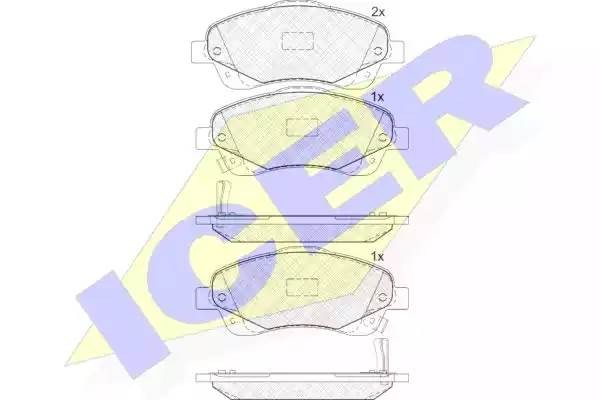 181573 колодки дисковые передние!\ Toyota Avensis 1.6i-2.4D4-D 03> 181573 ICER