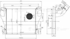 Охладитель КАМАЗ-54115,65115 наддувочного воздуха Heavy Duty LUZAR LRIC07230 LUZAR