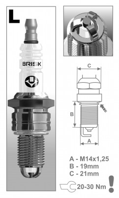 Свеча зажигания EXTRA LX15LTC1 (1350) LX15LTC-1 BRISK