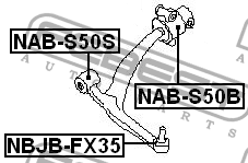Сайлентблок NAB-S50B NAB-S50B FEBEST