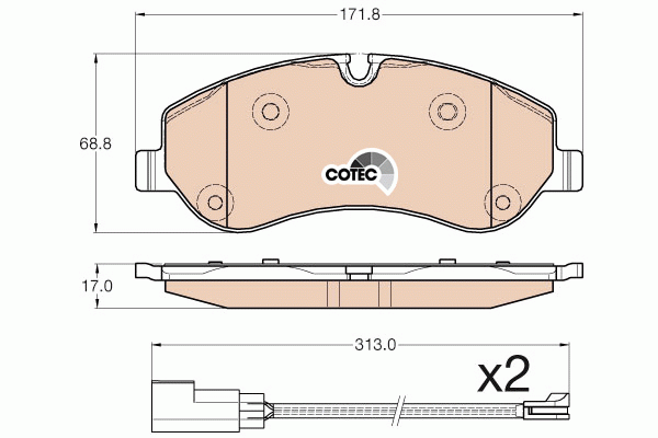 FORD TRANSIT (2012>) GDB1967 TRW