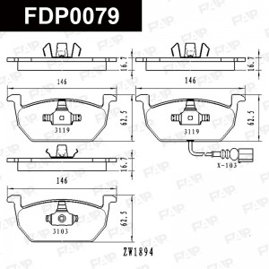 FDP0079 колодки тормозные дисковые!\ Seat Leon, Skoda Octavia, VW Golf 1.2/1.6TS FDP0079 FAP