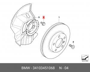 Болт BMW OE 34 10 3 451 068 BMW