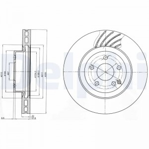 BG3877 диск тормозной передний!\ MB W211/S211 3.0-5.0/3.2CDi/4.0CDi 02> BG3877 DELPHI