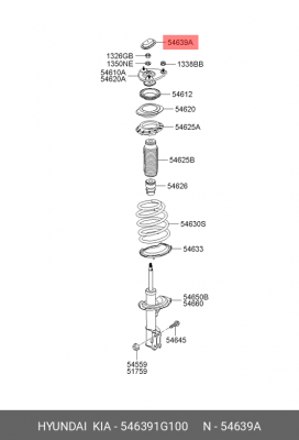 ЗАГЛУШКА ОПОРЫ ПЕР. АМОРТИЗАТОРА 546391G100 546391G100 HYUNDAI
