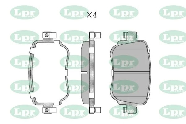 Колодки тормозные дисковые 05P1986 05P1986 LPR