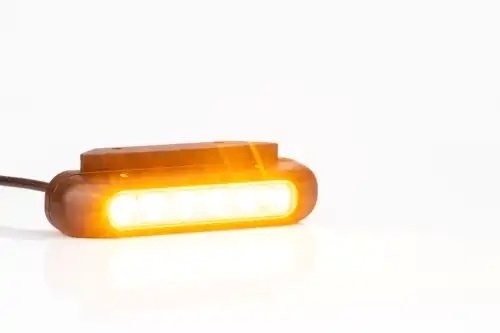 фонарь сигнальный! LED желтый, 132,7x35,4, с кронштейном, проводом 1,0м\ Univers FT200LED FRISTOM