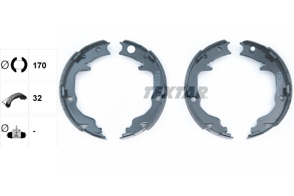 Колодки тормозные MITSUBISHI Lancer (08-),Outlander XL (06-12) задние барабанные 91073400 TEXTAR