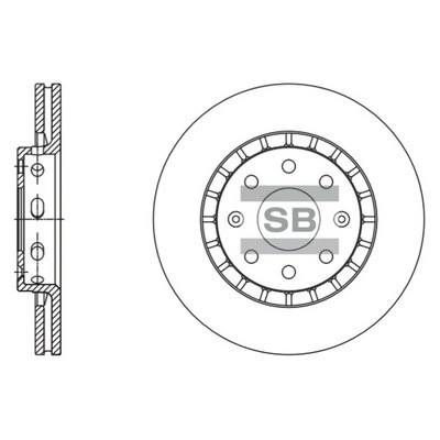 Диск тормозной SD3056 SD3056 SANGSIN