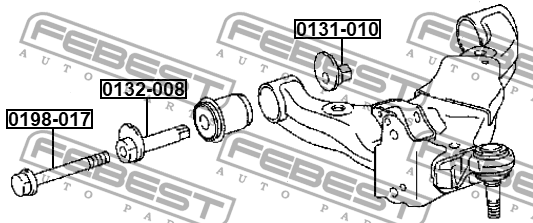 Болт TOYOTA LAND CRUISER PRADO 2009-2017 0198-017 0198-017 FEBEST