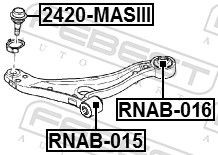 опора шаровая нижняя!\ Opel Movano B 2.3CDTi, Renault Master IV 2.3DCi 10> 2420-MASIII FEBEST