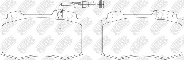 Колодки тормозные MERCEDES S (W220),ML (W163) передние (4шт.) NiBK PN0196W NIBK