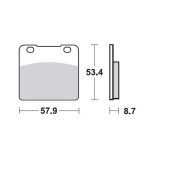 Колодки дисковые MCB542 MCB542 TRW LUCAS