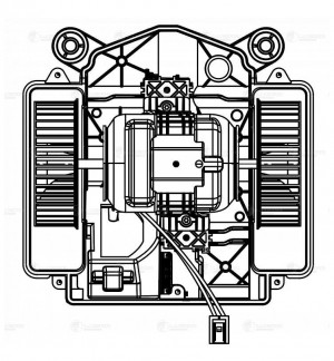 Э,вентилятор отоп. в сборе с кожухом для ам Mercedes-Benz S (W222) (13-) (LFh 15 LFH 15222 LUZAR