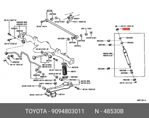 шайба! крепления амортизатора\ Toyota Hi Ace 2.4/2.4D4WD 89-92 90948-03011 TOYOTA