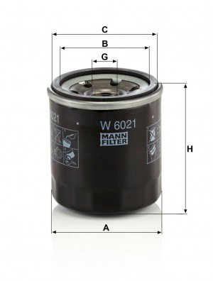 CHEVROLET AVEO (2004>) 1.0L / 1.2L W6021 MANN FILTER