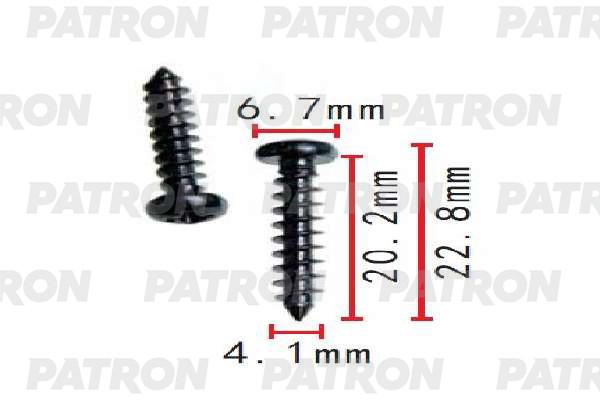 Шуруп VW AUDI SEAT SKODA металлический PATRON P371525 PATRON