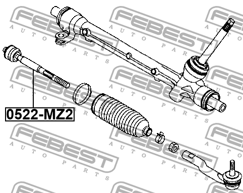 Тяга рулевая 0522-MZ2 FEBEST