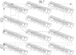 Колодки тормозные передние 2501-C4F FEBEST