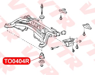 Сайлентблок балки задней подвески, левый TO0404R TO0404R VTR